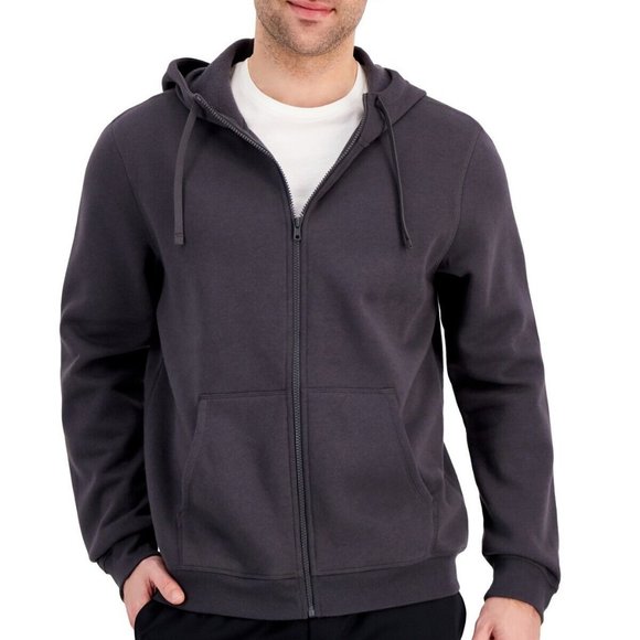 Ideology Mens Deep Charcoal Regular Fit Solid Full Zip Hoodie sz 2XL - Picture 1 of 2
